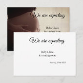 Faire-part nous sommes enceinte ajouter nom bébé date grosses (Devant / Derrière)