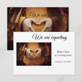 Faire-part nous sommes enceinte ajouter nom bébé date grosses (Devant / Derrière)