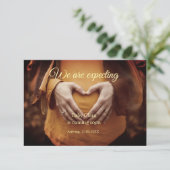 Faire-part nous sommes enceinte ajouter nom bébé date grosses (Debout devant)