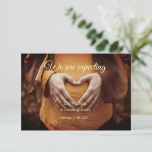 Faire-part nous sommes enceinte ajouter nom bébé date grosses