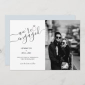 Faire-part Nous sommes engagés avec le fiançailles photo du c (Devant / Derrière)