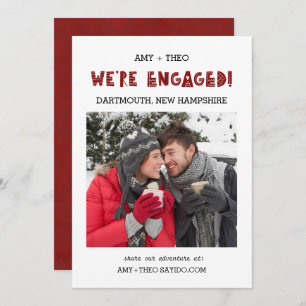 Faire-part Nous sommes engagés Photo Moderne Cool tendance Fi