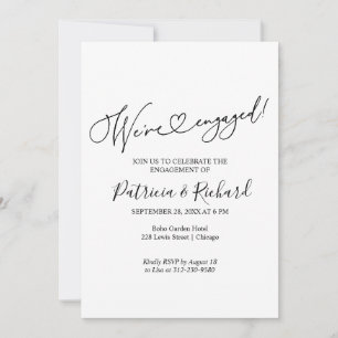 Faire-part Nous sommes fiancés Cartons d'invitation pour une
