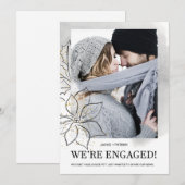 Faire-part Nous sommes fiancés Photo Annonce de fiançailles m (Devant / Derrière)