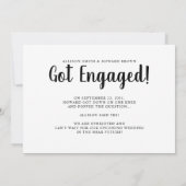 Faire-part Nous sommes fiancés Photo Script Engagement Modern (Dos)