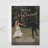 Faire-part Nous sommes mariés photo mariage (Devant)