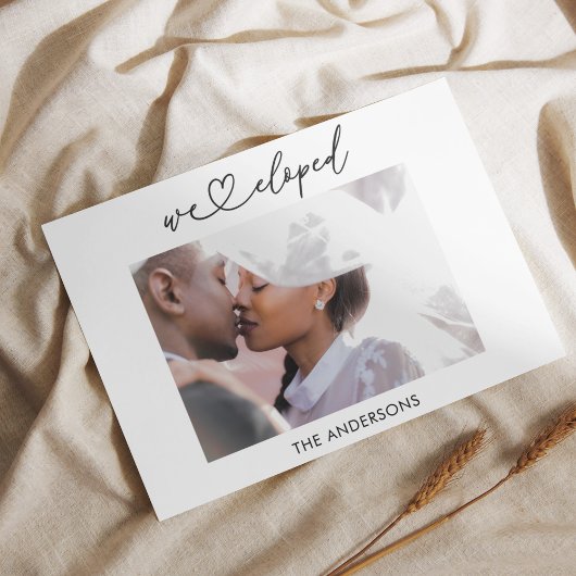 Faire-part Nous sommes partis Annonce de fuite avec code QR