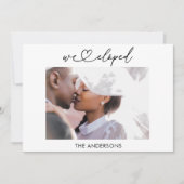 Faire-part Nous sommes partis Annonce de fuite avec code QR (Devant)