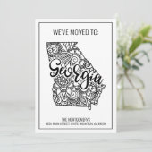 Faire-part Nous sommes partis en Géorgie State Floral Mandala (Debout devant)