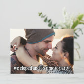 Faire-part Nous sommes partis en voyage de noces Photo de mar (Debout devant)