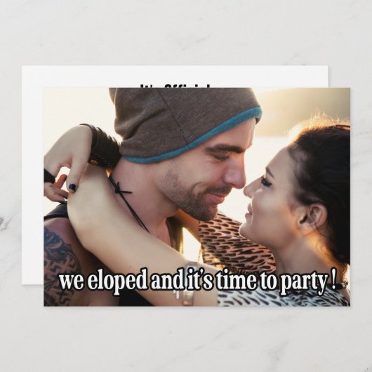 Faire-part Nous sommes partis en voyage de noces Photo de mar (Devant / Derrière)