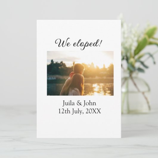 Faire-part Nous sommes partis en voyage pour ajouter le nom d (Debout devant)