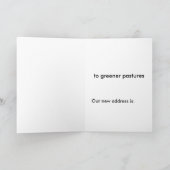 Faire-part Nous sommes passés à des pâturages plus verts (Intérieur)