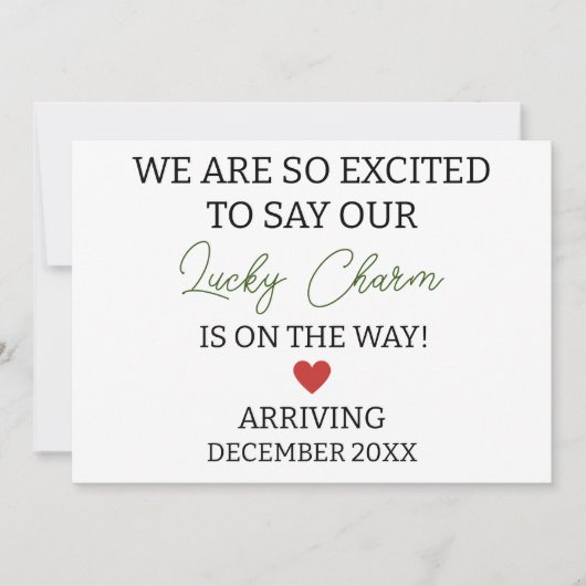 Faire-part Nous sommes tellement excités de dire notre chance (Devant)