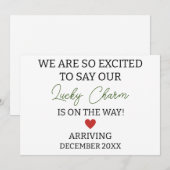 Faire-part Nous sommes tellement excités de dire notre chance (Devant / Derrière)