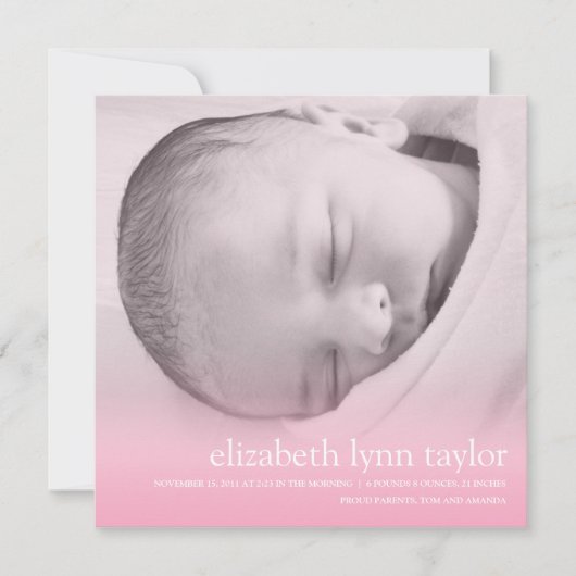 Faire-part Nouveau bébé (Devant)
