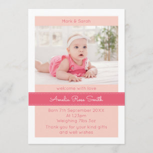 Faire-part Nouveau bébé faire-part/carte de remerciements