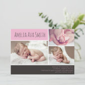 Faire-part Nouveau bébé faire-part/carte de remerciements (Debout devant)