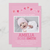 Faire-part Nouveau bébé faire-part/carte de remerciements (Devant / Derrière)