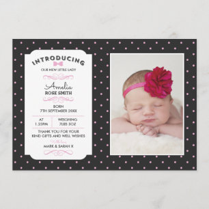 Faire-part Nouveau bébé faire-part/carte de remerciements