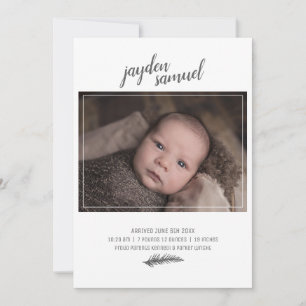 Faire-part Nouveau bébé garçon photo naissance