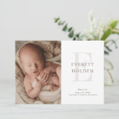 Faire-part Nouveau bébé moderne Neutre Trois photo Naissance (Debout devant)