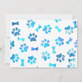 Faire-part Nouveau Chiot - Nouveau Animal - Chien bleu Annive (Dos)