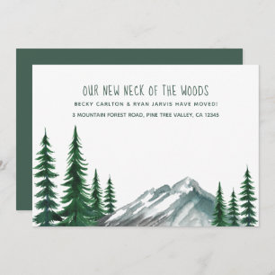 Faire-part Nouveau cou de la forêt de Bois Pin Moving