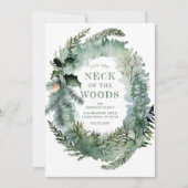 Faire-part Nouveau cou rustique des pins sylvestres se déplaç (Devant)