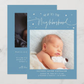 Faire-part Nouveau dans le quartier Déclaration de naissance (Devant / Derrière)