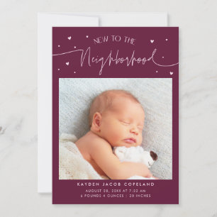 Faire-part Nouveau dans le quartier Photo de naissance aux ca
