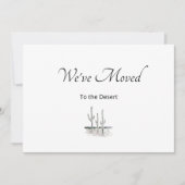 Faire-part Nouveau foyer Cactus du désert Changement d'adress (Devant)