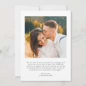 Faire-part Nouveau mariés Vintage Elegance Mariage Photo (Dos)