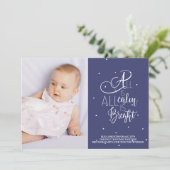 Faire-part nouveau-né de Noël de typographie de (Debout devant)