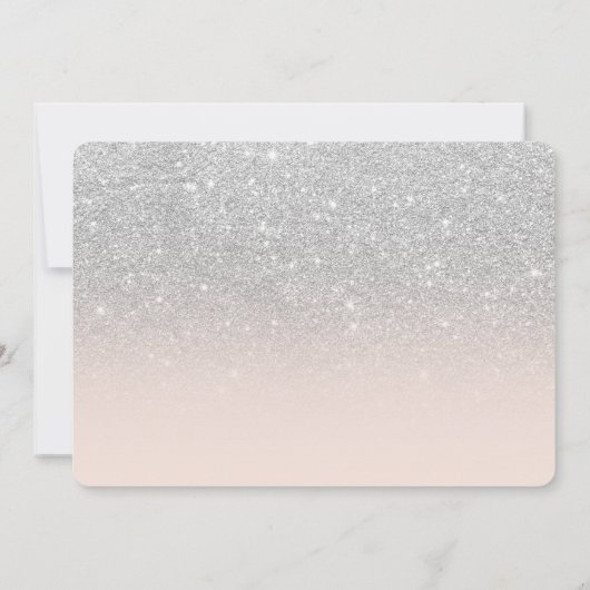 Faire-part Nouveau numéro d'adresse argent parties scintillan (Dos)