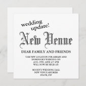 Faire-part Nouveau site Mariage gothique Mise à jour Changeme (Devant / Derrière)