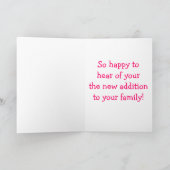 FAIRE-PART **NOUVEAUX FLAMANTS ROSES BÉBÉ** SONT "TICKLED PIN (Intérieur)