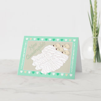 Faire-part Nouveaux quadruplés de bébé