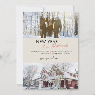 Faire-part Nouvel An Aventures Accueil Fêtes de Noël Déménage