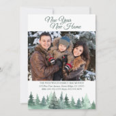 Faire-part Nouvel An Nouveau Accueil Hiver Forêt Déménagement (Devant)