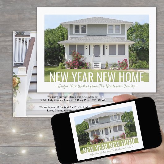 Faire-part Nouvel An Nouvel An Accueil Simple 2 Photo Vacance