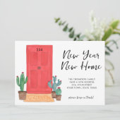 Faire-part Nouvel An Nouvelle maison déménager (Debout devant)