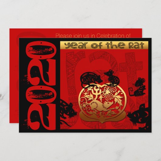 Faire-part Nouvel Anniversaire Zodiaque 2020 EnV (Devant / Derrière)