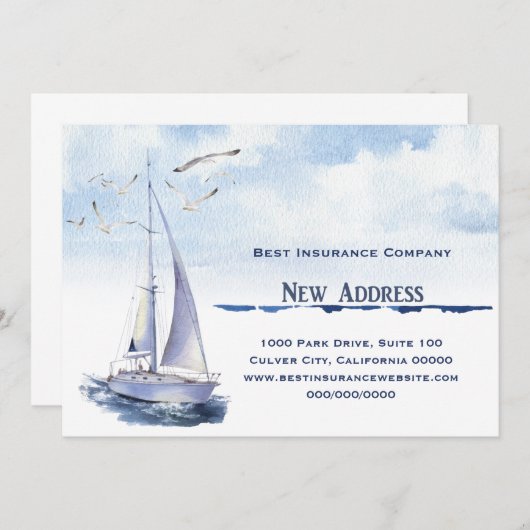 Faire-part Nouvelle adresse (Devant / Derrière)