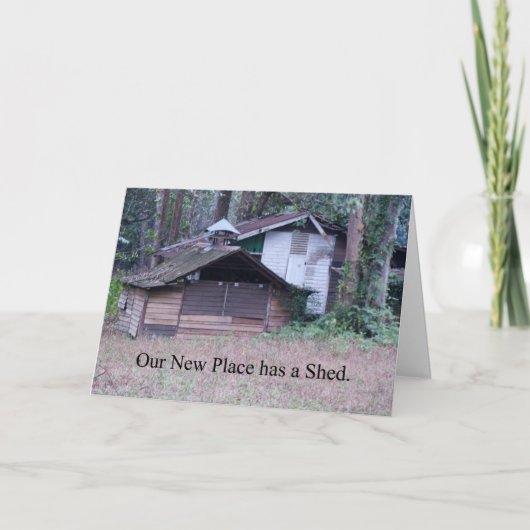 Faire-part Nouvelle adresse a Shed Funny Changement d'adresse (Devant)