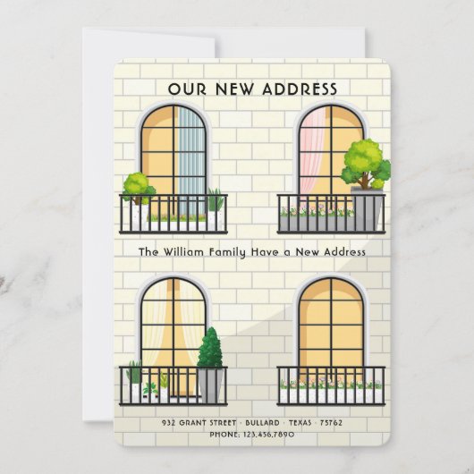 Faire-part Nouvelle adresse Accueil Réchauffement Nouveau Hom (Devant)