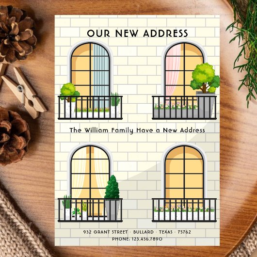 Faire-part Nouvelle adresse Accueil Réchauffement Nouveau Hom