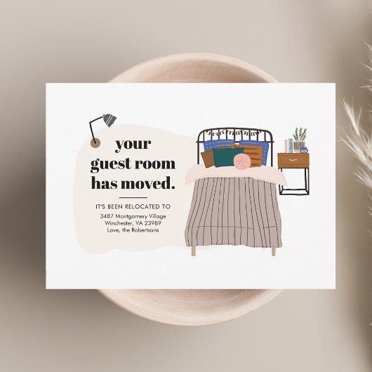 Faire-part Nouvelle Adresse Boho Guest Chambre Décor Déplacem