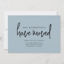 Nouvelle adresse Calligraphie moderne Dusty Blue M