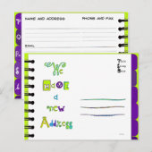 Faire-part Nouvelle adresse Carte postale 'P-T' (Devant / Derrière)